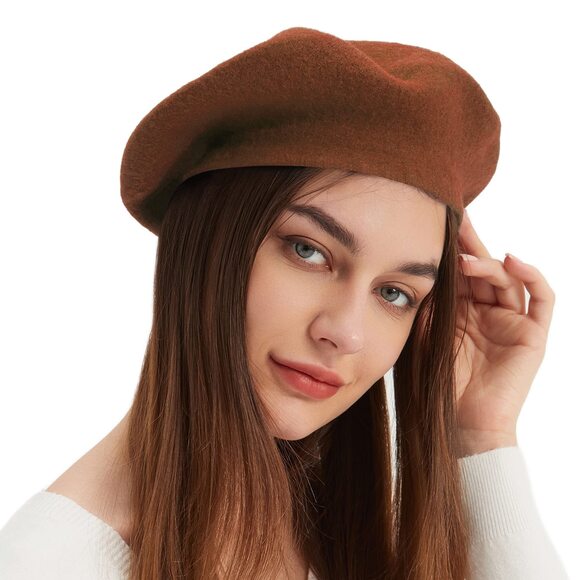 1733 Wool Beret Hat French Beret Cap Winter Artist Painter Hat Solid Color